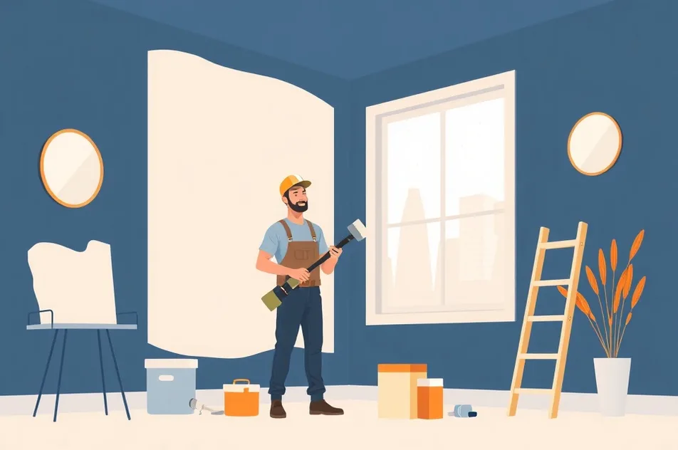 Intérieur rénové après travaux de peinture à Floirac